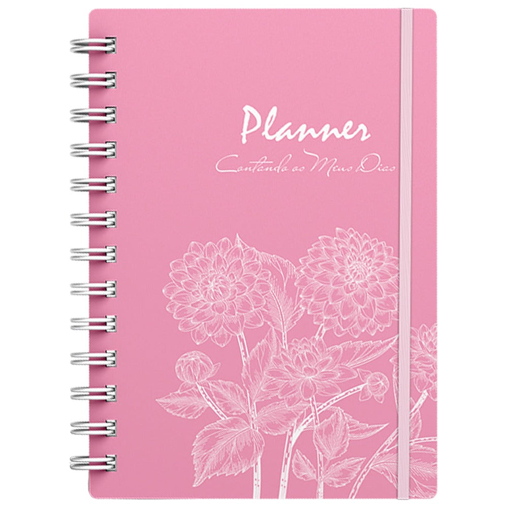Planner Contando os Meus Dias | Capa Dálias Rosa
