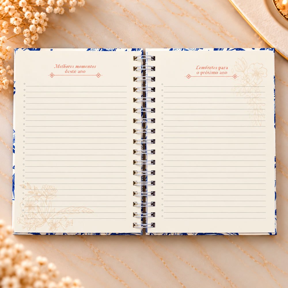 Planner Contando os Meus Dias | Capa Floral Clássica