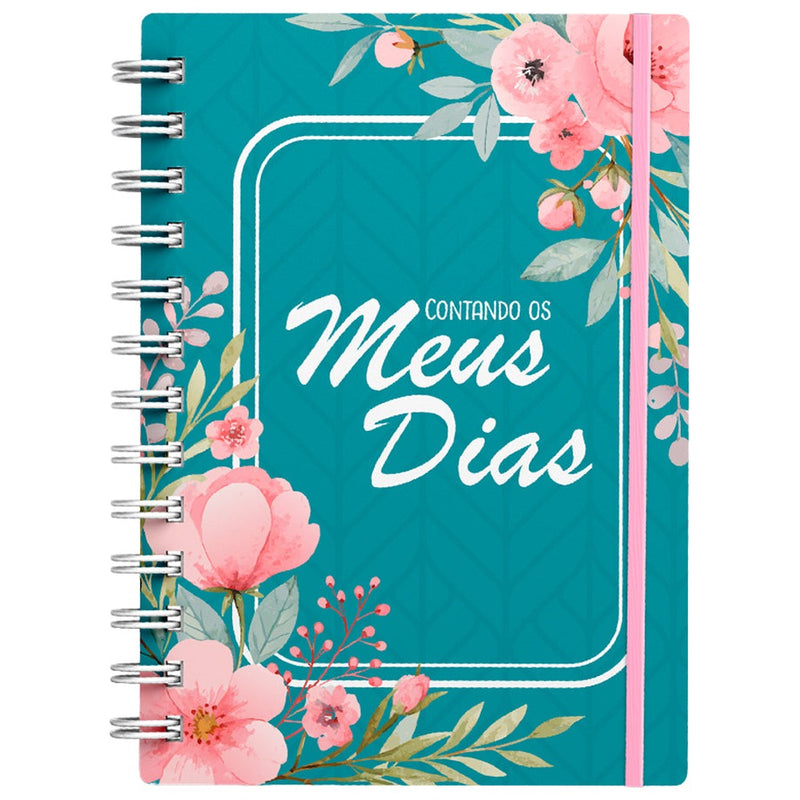 Planner Contando os Meus Dias | Capa Floral Verde