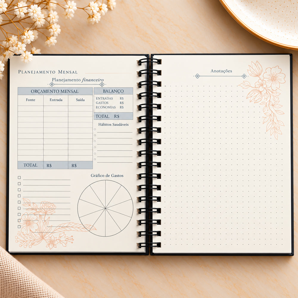 Planner Contando os Meus Dias | Capa Lírio do Vale
