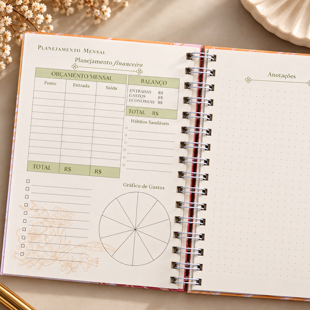 Planner Contando os Meus Dias | Capa Rascunho