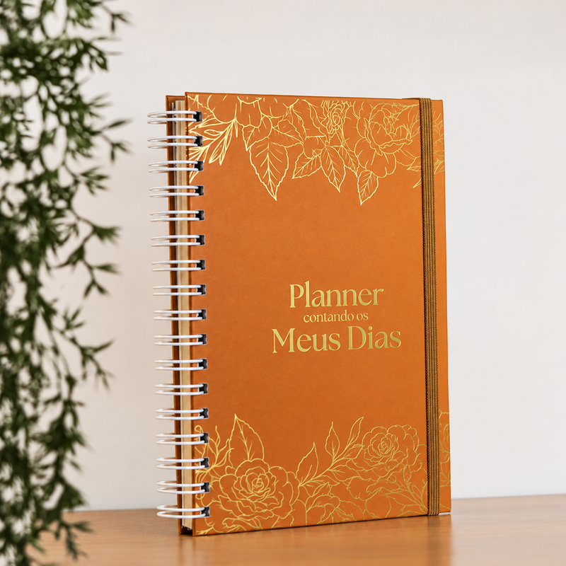 Planner Contando os Meus Dias | Capa Rosas