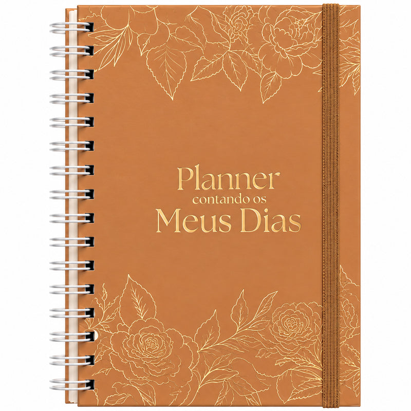 Planner Contando os Meus Dias | Capa Rosas
